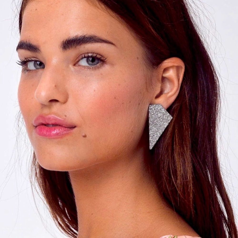 For Love and Lemons: Robin Crystal Earrings in Silver